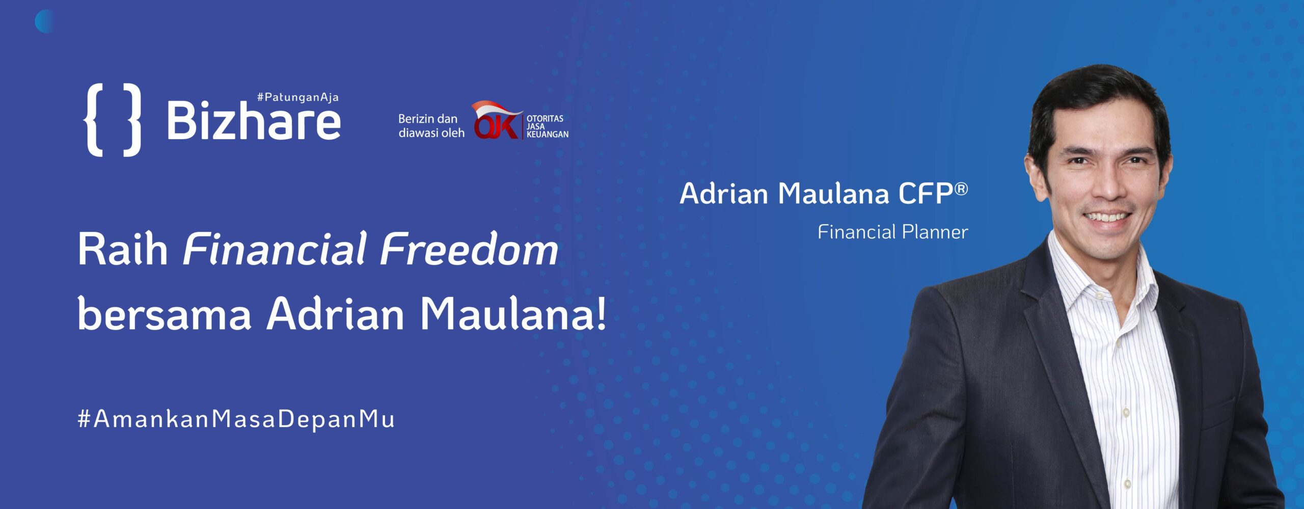 webinar bizhare 2024 Raih Financial Freedom bersama Adrian Maulana!