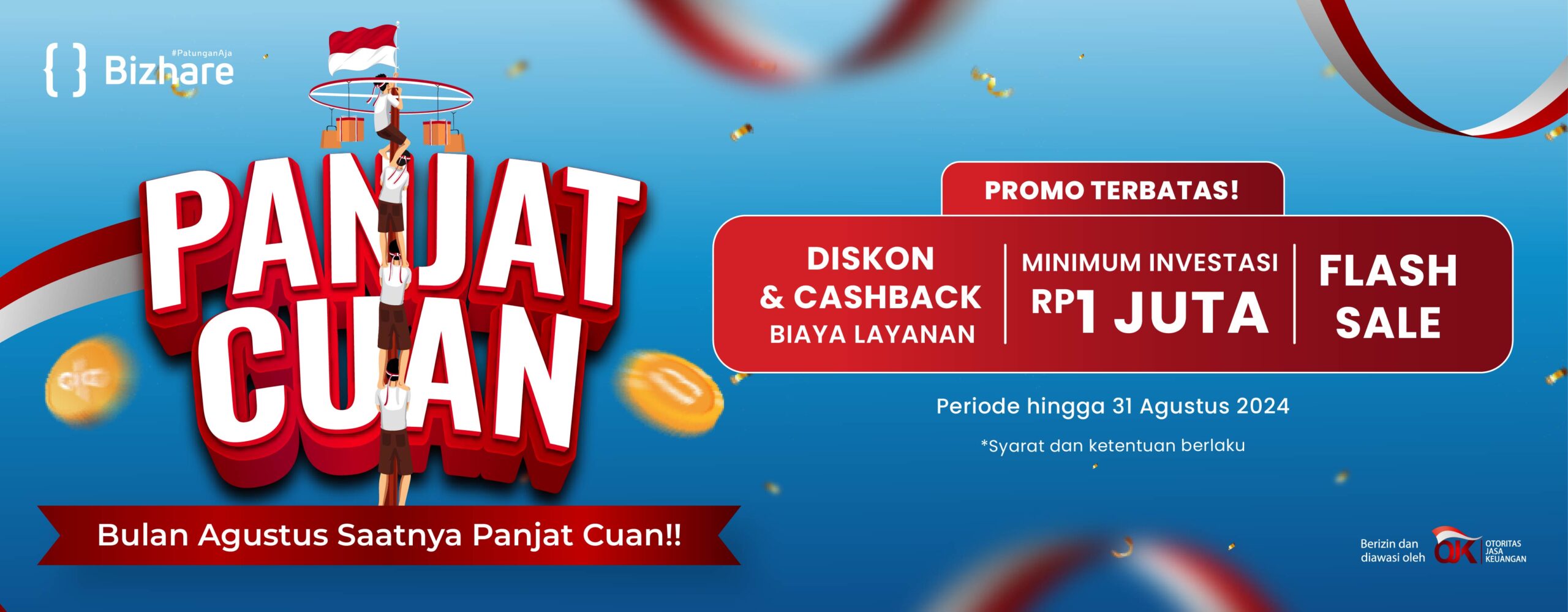 panjat cuan promo investasi bizhare agustus 2024